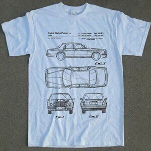 1996 Luxury British Car Patent Blueprint Graphic T Shirt